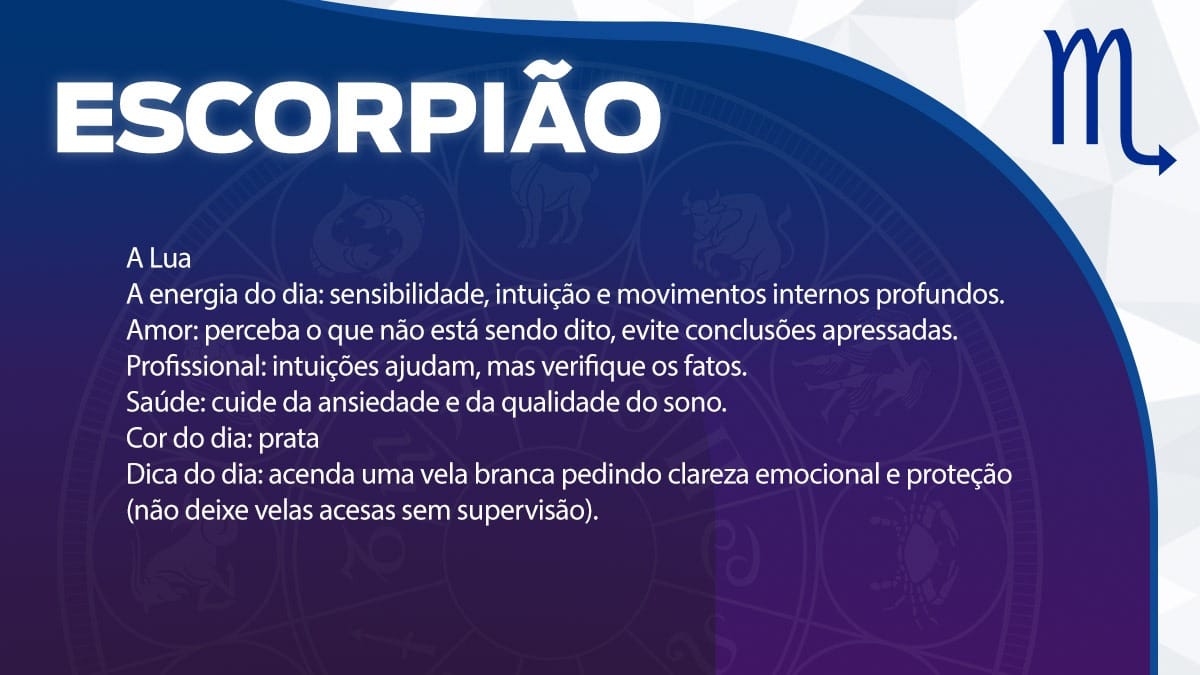Previsão para Escorpião / Arte/DL