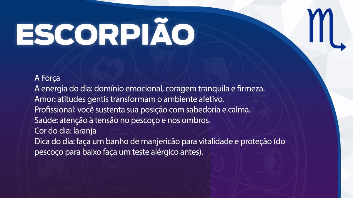 Previsão para Escorpião / Arte/DL
