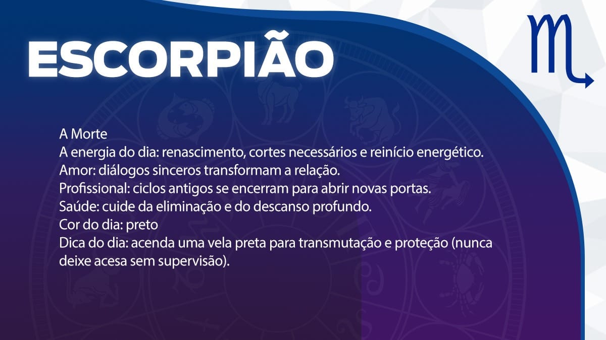 Previsão para Escorpião / Arte/DL