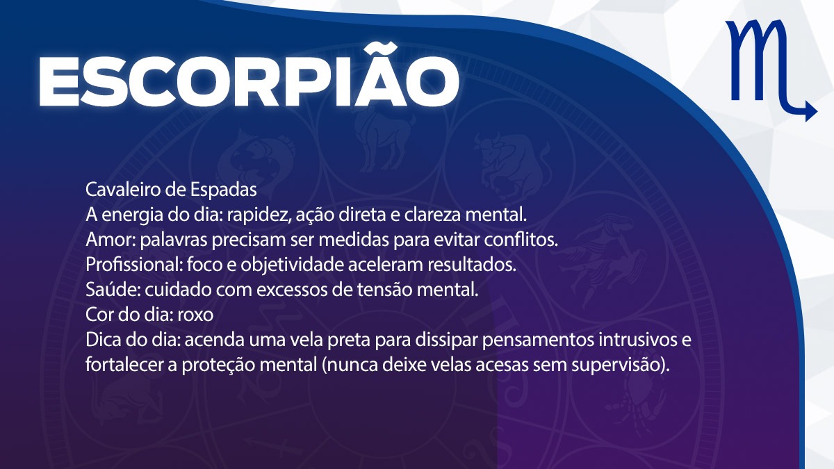 Previsão para Escorpião / Arte/DL