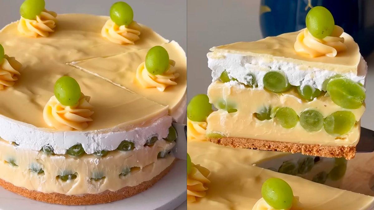 Cremosa, delicada e com um toque frutado que conquista logo na primeira colherada, ela une três elementos perfeitos: massa crocante, creme suave e uvas frescas.