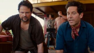 Selton Mello, Jack Black e Paul Rudd em cena de 'Anaconda'