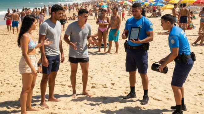 Litoral de São Paulo aplica leis rigorosas que proíbem o uso de caixas de som