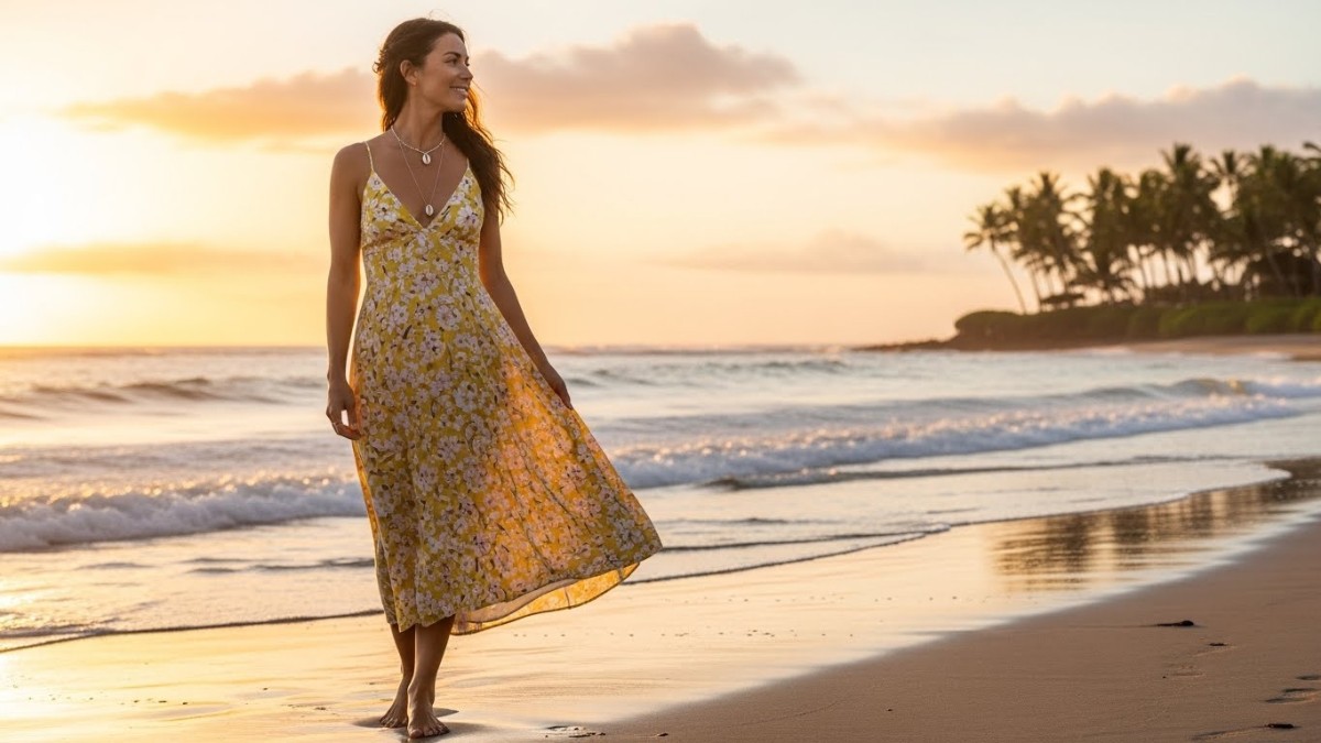 1. Vestido leve com estampa floral: Estampas florais seguem como uma das principais apostas do verão. Vestidos curtos e soltos garantem frescor e facilitam a composição do look. Além disso, são peças versáteis, que funcionam bem com sandálias rasteiras e bolsas de materiais naturais. É o tipo de produção que não exige esforço e entrega resultado / ImageFX