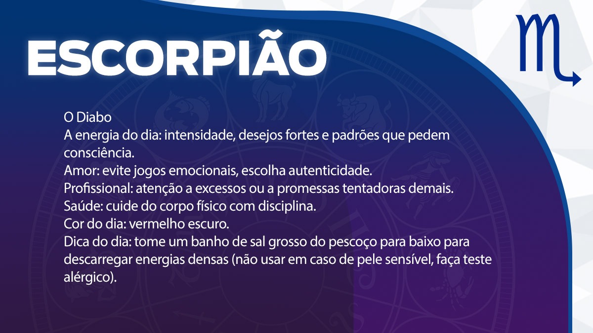 Previsão para Escorpião / Arte/DL