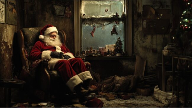 Nem todos se animam como as crianças com a chegada do Papai Noel
