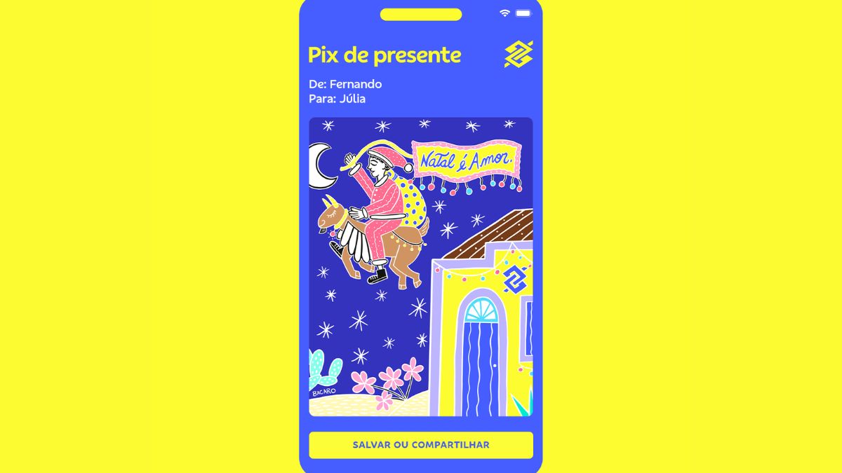 De xilogravura a quadrinhos, essas são as opções de papel de presente digital que está mudando o jeito de dar dinheiro no Natal/Divulgação