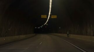 O túnel tem quase 6 km de extensão e causa uma sensação claustrofóbica
