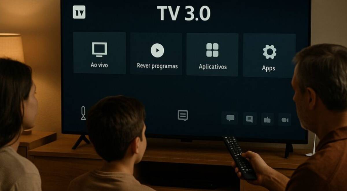 A TV 3.0 é a evolução da TV Digital e chega ao Brasil agora em 2026/Imagem gerada por IA/DL