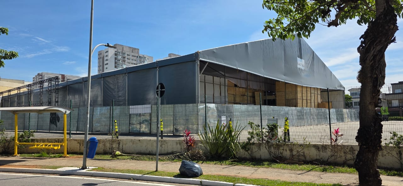 Piscina e áreas de convivência do 'Laboratório' já começam a ganhar forma antes da estreia de 2026/Giovanna Camiotto