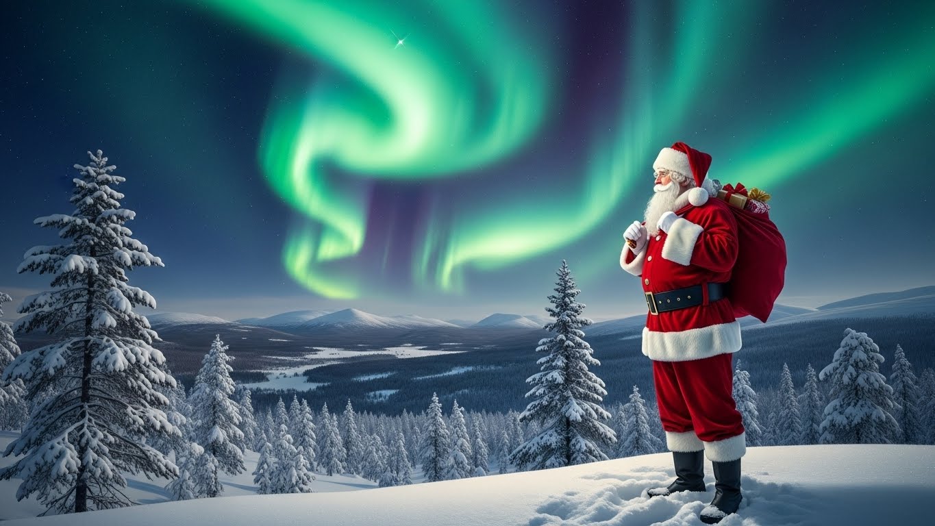 A Lapônia finlandesa é considerada oficialmente a residência do Papai Noel