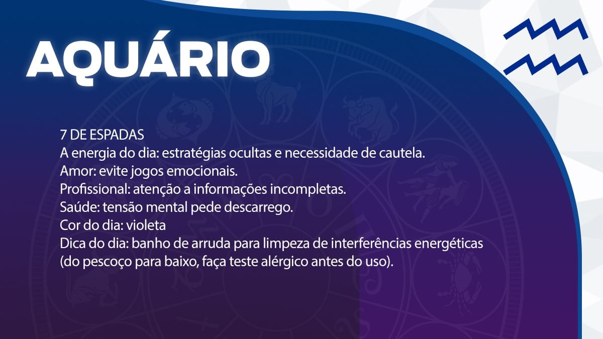 Previsão para Aquário / Arte/DL