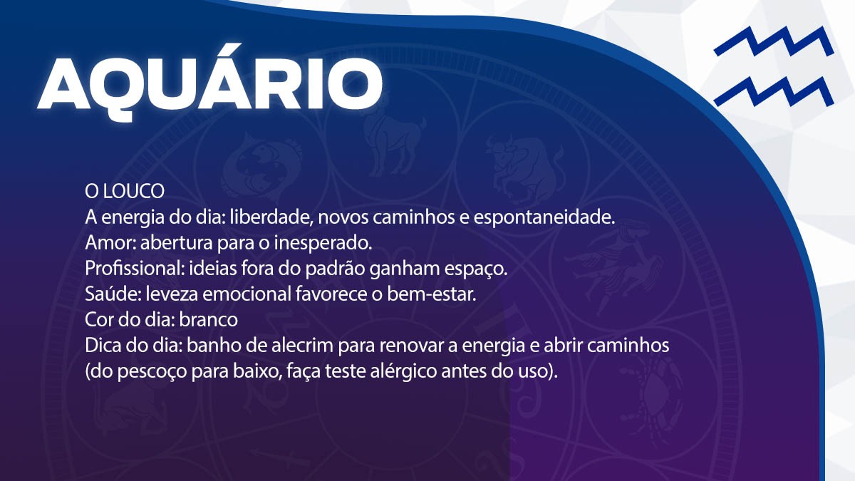 Previsão para Aquário / Arte/DL