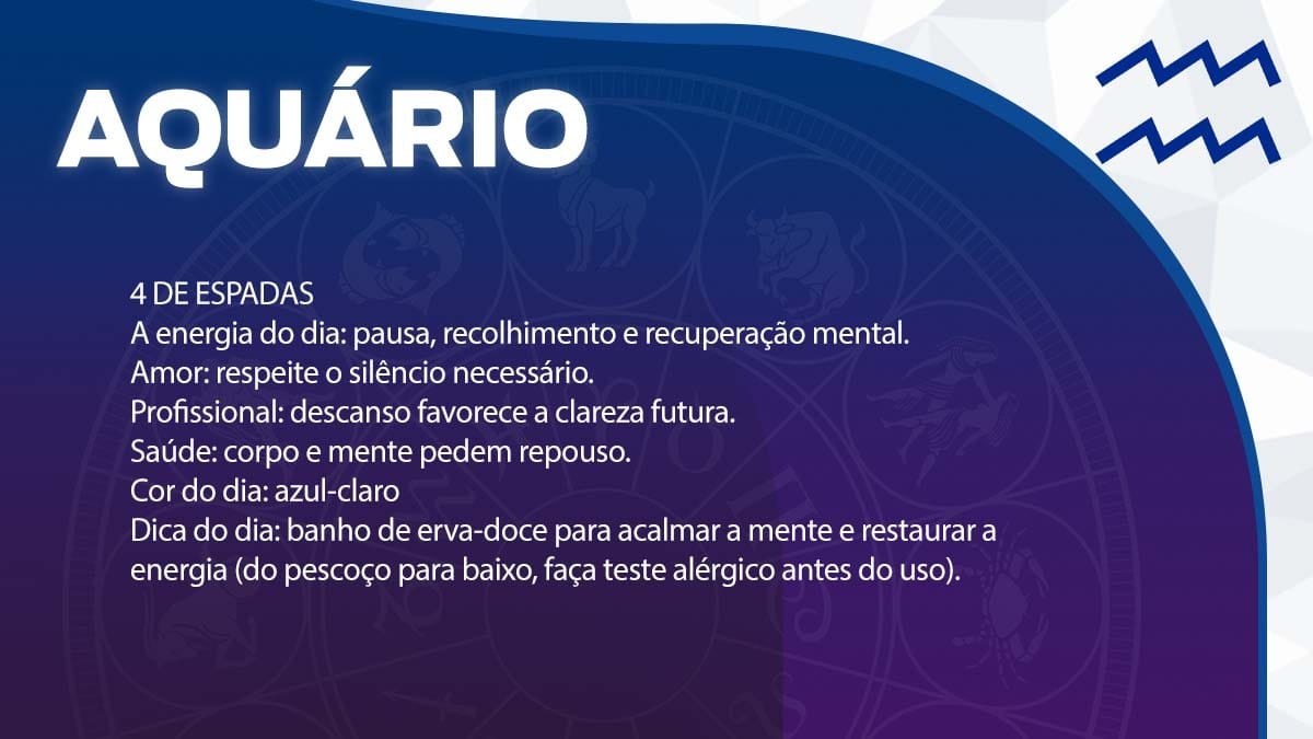 Previsão para Aquário / Arte/DL