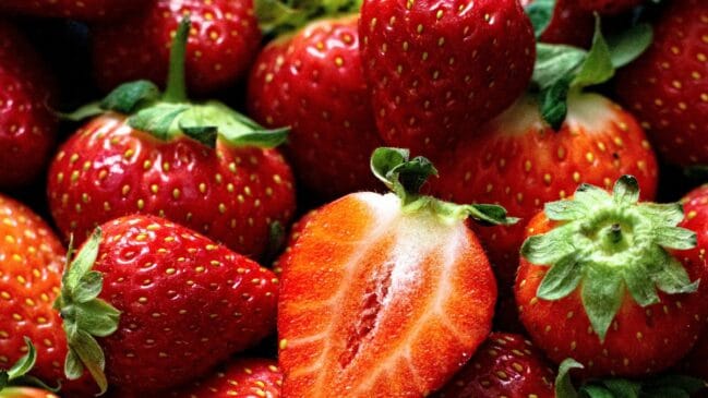 Estudos internacionais indicam que ingerir cerca de oito morangos por dia pode reduzir o colesterol e melhorar a saúde cardiovascular. Freepik/Rawpixel