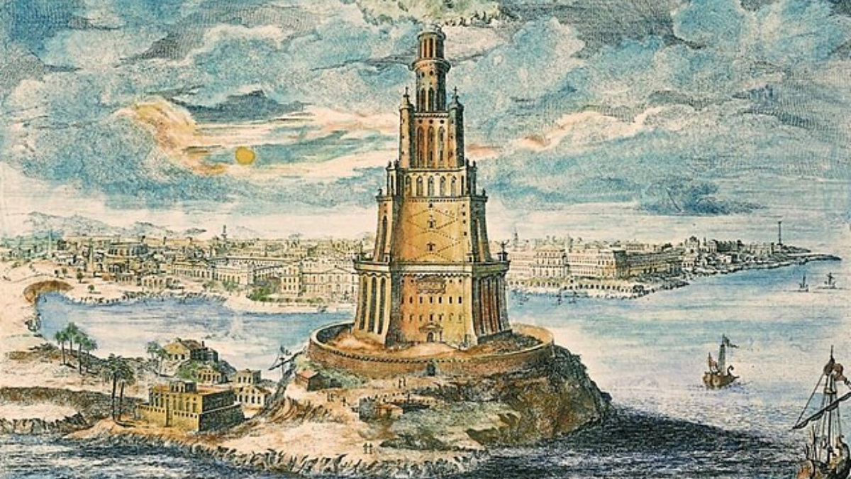 Com peças que chegam a pesar até 80 toneladas, os blocos recuperados fazem parte do projeto internacional PHAROS. Wikimedia Commons/Johann Bernhard Fischer von Erlach