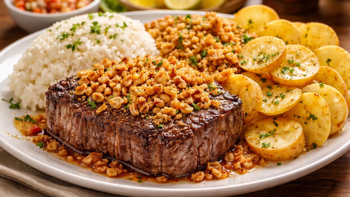 Inspirado no pedido habitual de um diplomata brasileiro, o Filé Oswaldo Aranha eternizou um nome da política nacional na culinária de boteco/ Gerado por IA/OpenAI