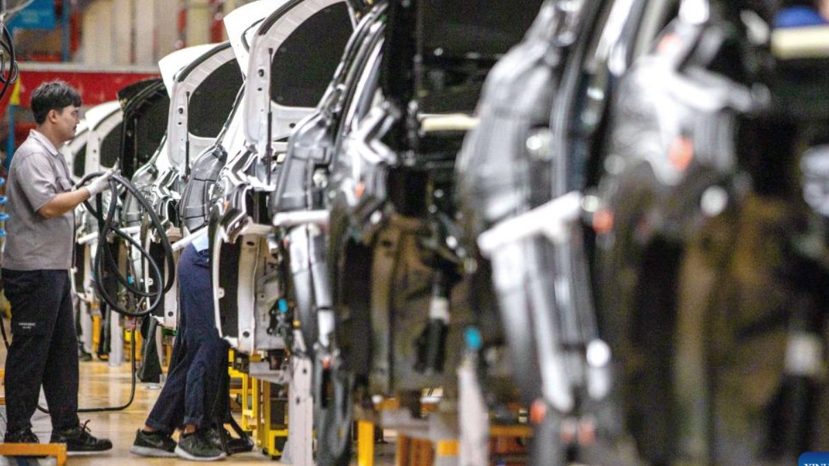 Considerada a maior montadora da China, a SAIC Motor foca na produção de carros elétricos e híbridos de alta tecnologia/Xinhua