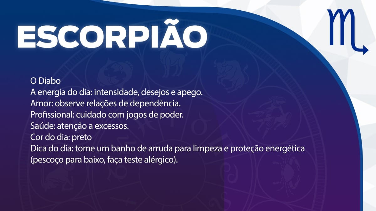 Previsão para Escorpião / Arte/DL
