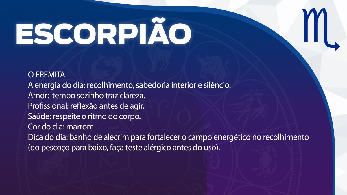 Previsão para Escorpião / Arte/DL