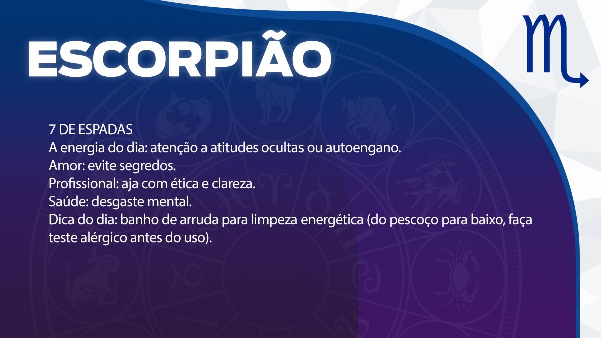 Previsão para Escorpião / Arte/DL