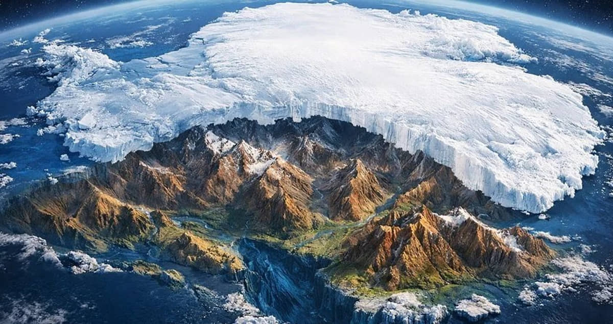 O mapa gerado pelos cientistas remover o gelo da Antártida e viu novos continentes