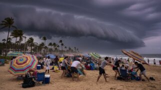 A passagem das tempestades pela região do litoral de São Paulo podem trazer uma leve alteração no clima