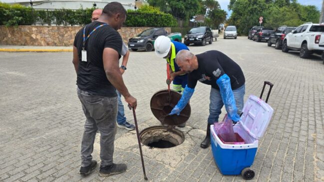 No decorrer do dia, foram executados diversos testes preventivos utilizando a técnica de corantes ecológicos