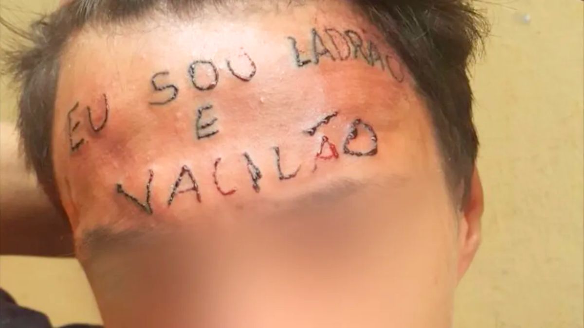 O jovem ganhou repercussão nacional em 2017 após ter a frase 'eu sou ladrão e vacilão' tatuada na testa