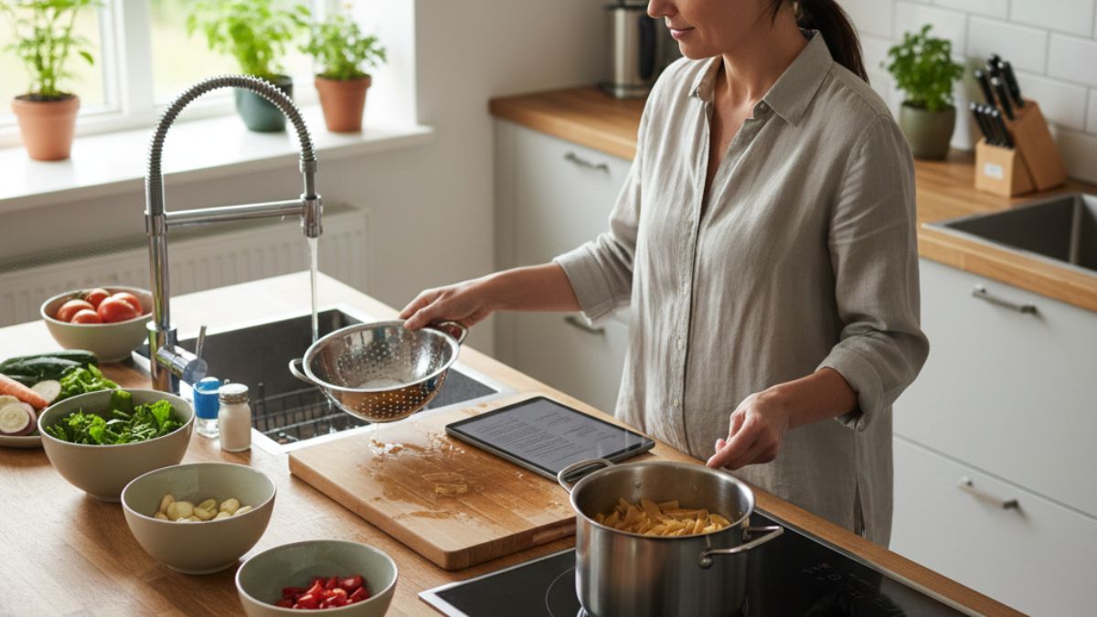 Manter a bancada limpa durante o preparo reduz drasticamente os níveis de cortisol