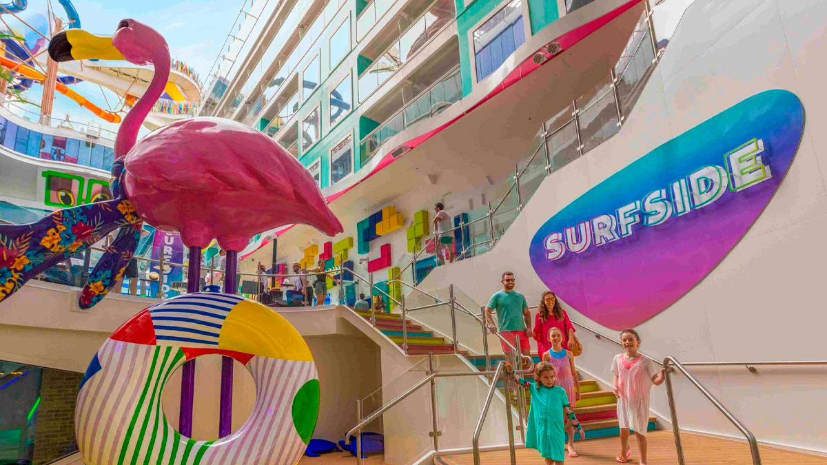 Um navio de cruzeiro pode consumir até 250 mil litros de combustível por dia, dependendo do tamanho e da rota. Divulgação/Royal Caribbian
