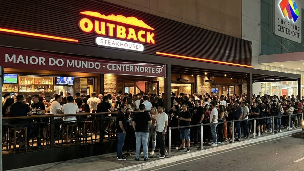 Outback do Center Norte, em SP, está cheio praticamente todos os dias