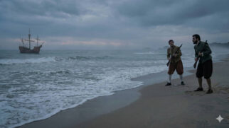 Homens tentam caçar criatura misteriosa que sai do mar para barbarizar em São Vicente