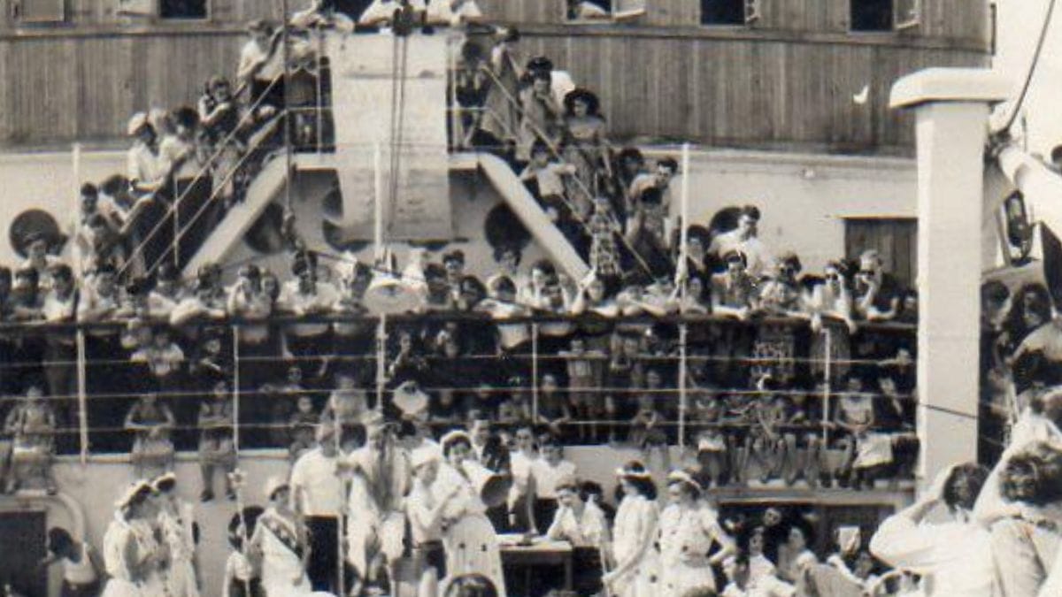 Um dos navios que partiram da Europa com imigrantes rumo ao Porto de Santos, trazendo milhares de pessoas com sonhos e muitos planos/Elisabete Recchia/Acervo Pessoal