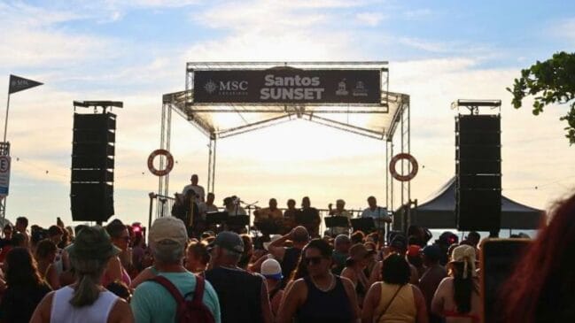 A terceira edição do Santos Sunset vai oferecer música ao vivo, gastronomia e economia criativa