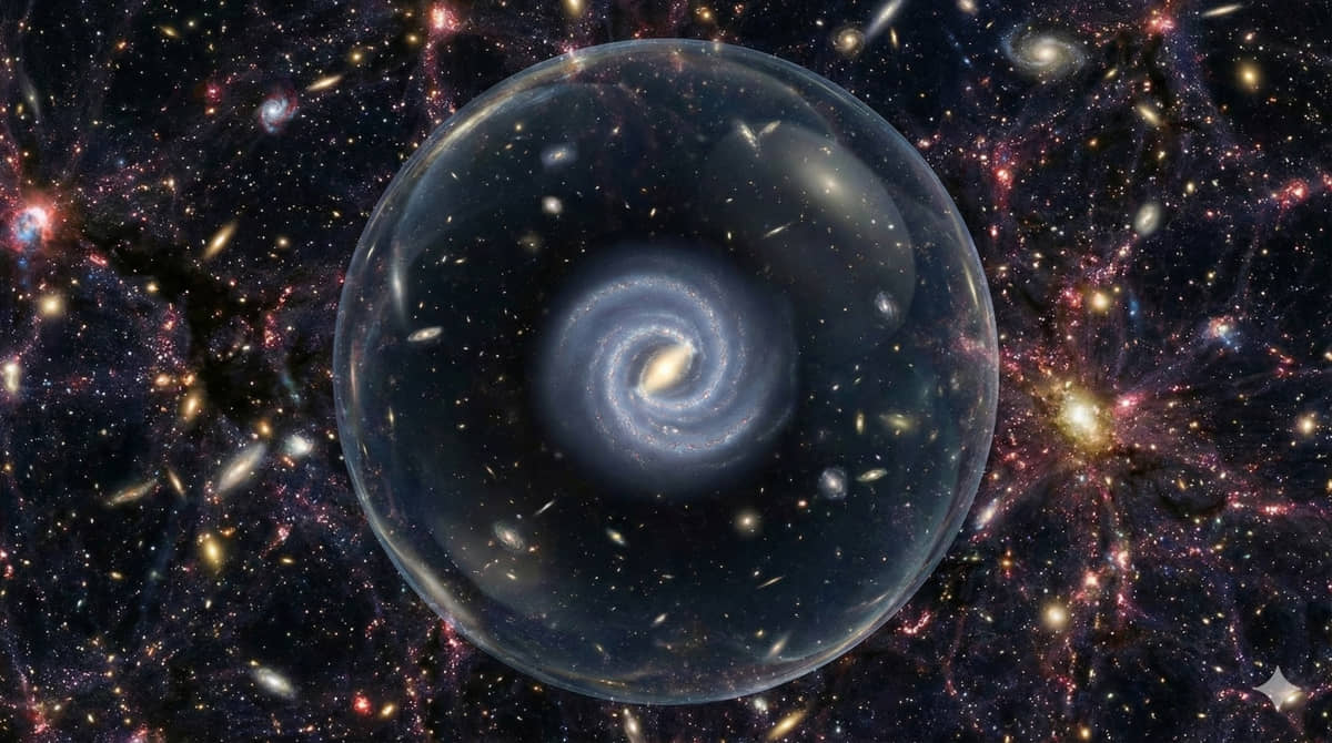 Nova teoria sugere que vivemos em uma bolha com densidade de matéria inferior à média do universo