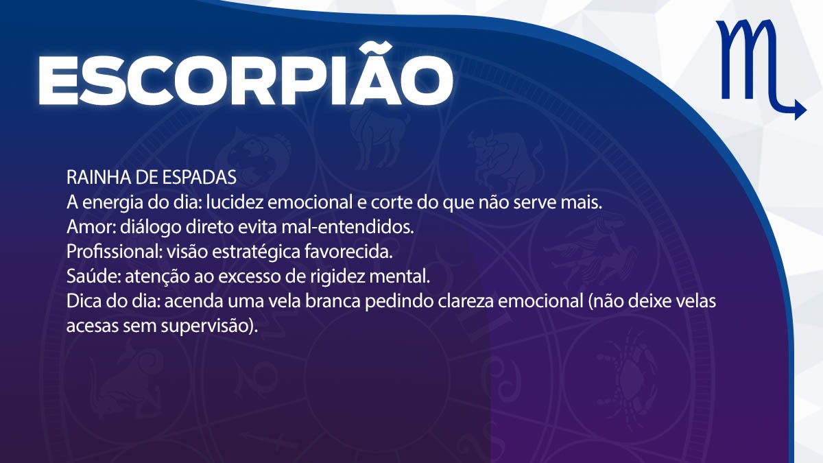 Previsão para Escorpião / Arte/DL