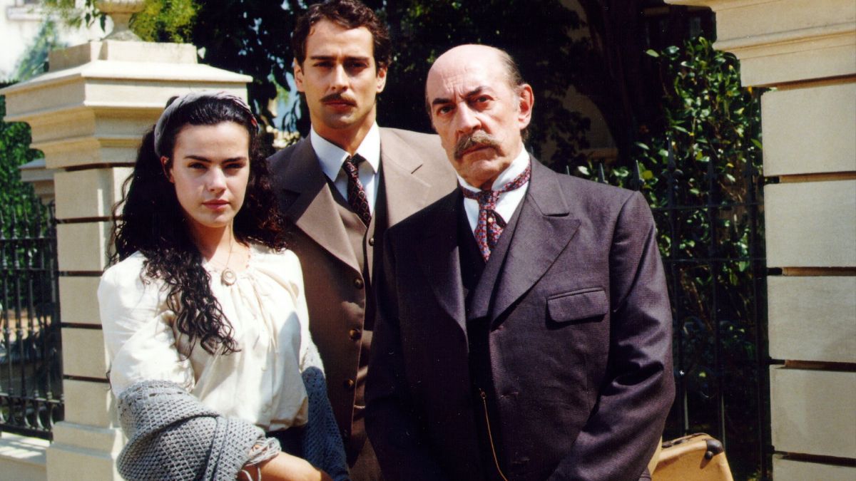 Giuliana (Ana Paula Arósio), Francesco (Raul Cortez) e Marco Antônio (Marcello Antony)/Globo