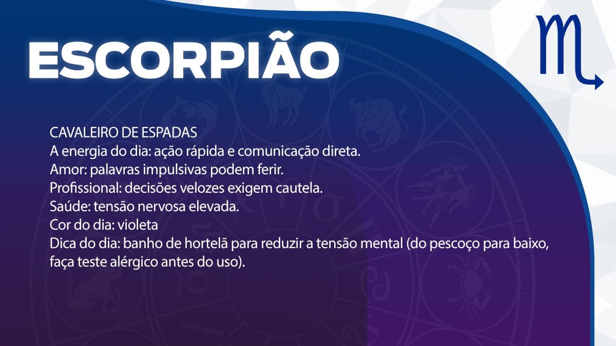 Previsão para Escorpião / Arte/DL