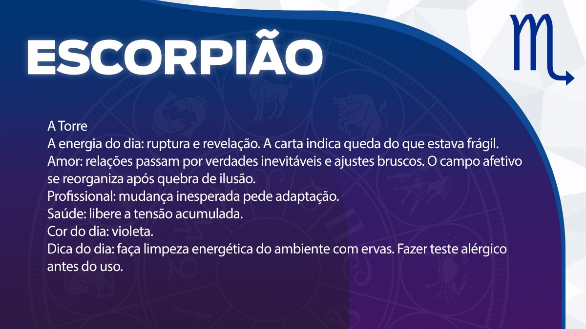 Previsão para Escorpião / Arte/DL