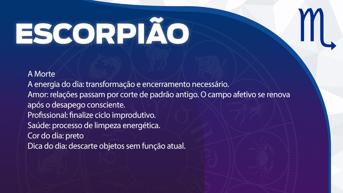 Previsão para Escorpião / Arte/DL