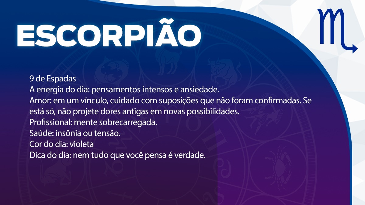 Previsão para Escorpião / Arte/DL