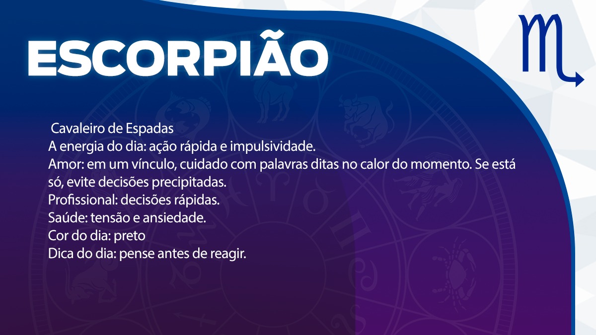 Previsão para Escorpião / Arte/DL