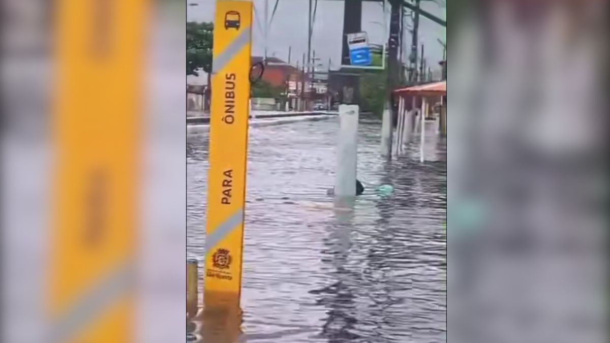 Alguns pontos de Santos e São Vicente sofreram com as fortes chuvas
