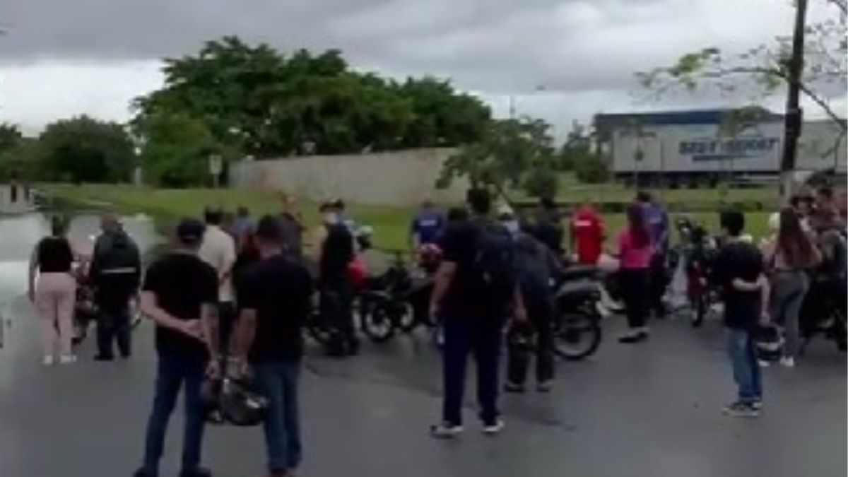 Candidatos não conseguiram realizar as provas do Detran pelo fato de a pista estar parcialmente alagada