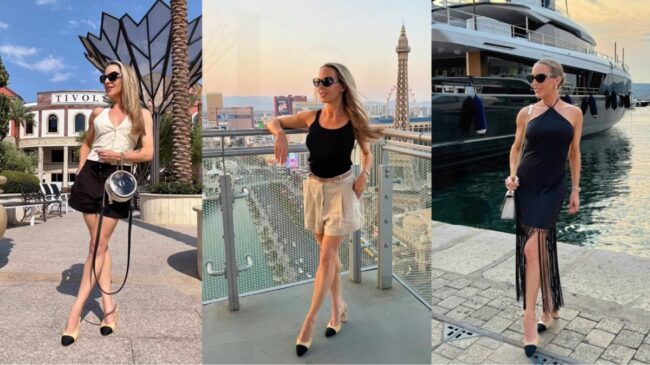 O contraste clássico entre preto e branco reaparece como símbolo de elegância atemporal
