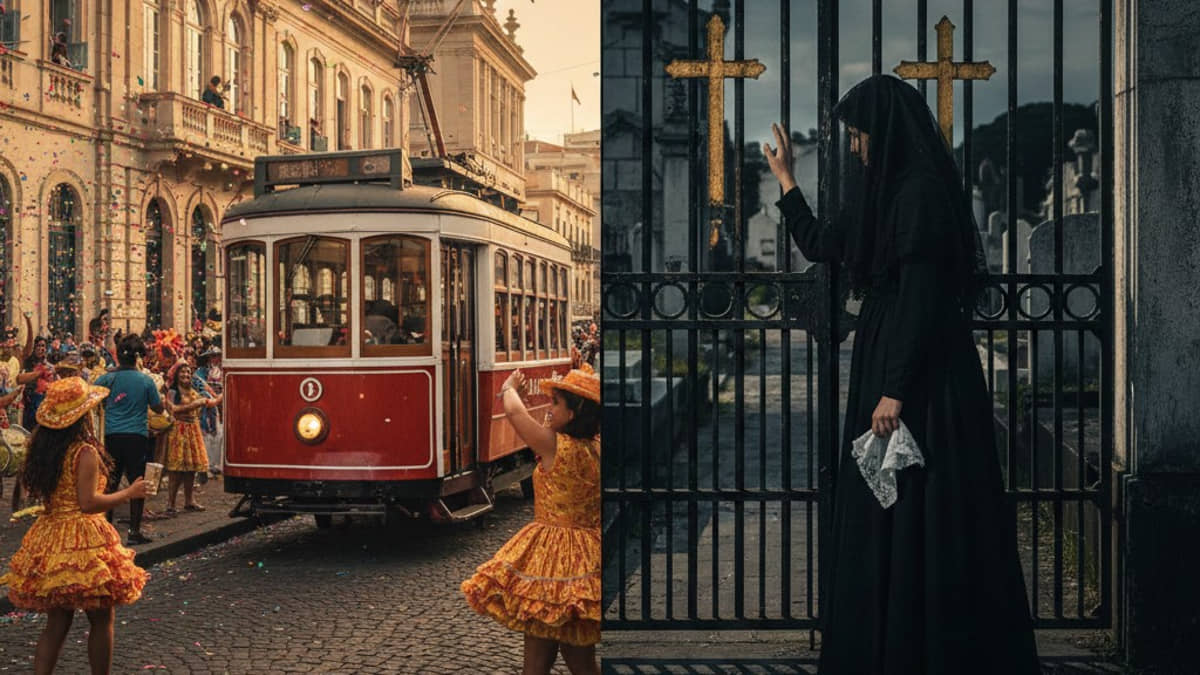 Há poucos metros da folia no centro de Santos vive um fantasma...
