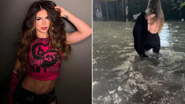 O incidente foi registrado por Melody em suas redes sociais