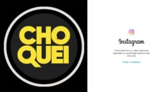 Página da Choquei no Instagram foi desativada na noite da última quarta-feira (18)