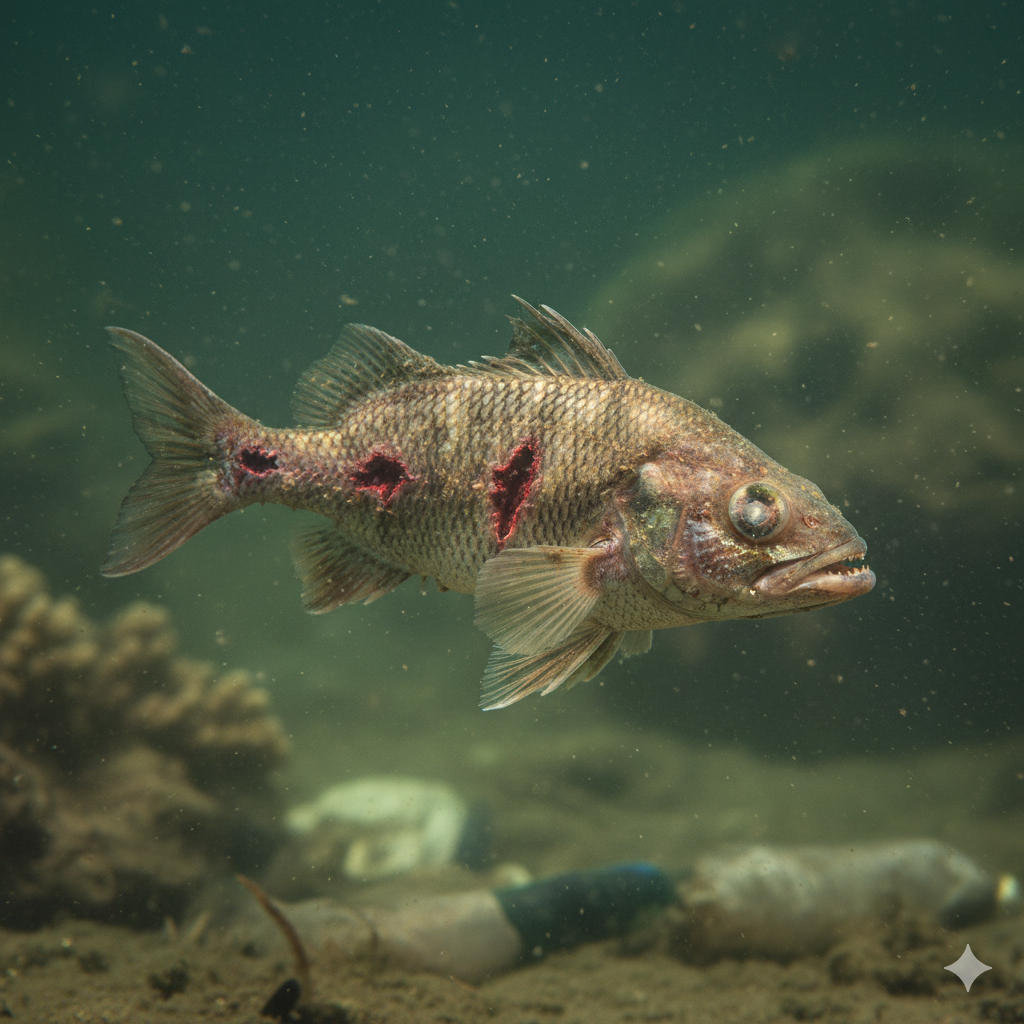 O veneno de um pesticida reduz drasticamente a capacidade regenerativa do corpo de um peixe / IA